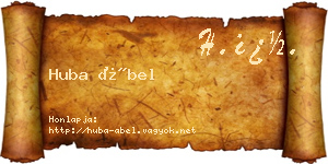 Huba Ábel névjegykártya